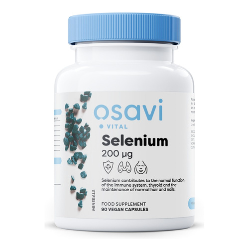 Osavi Selenium 200mcg for Immune and Thyroid Support 90 Vegan Capsules