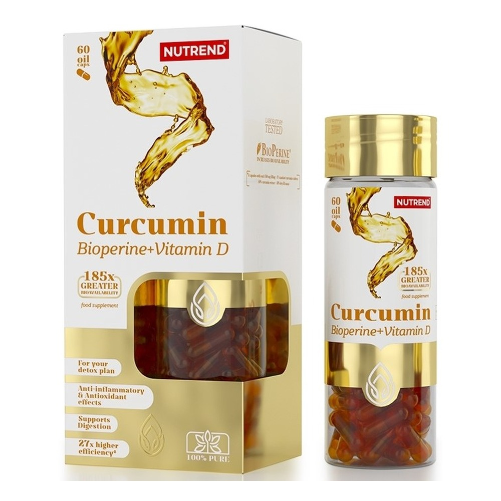 Nutrend Curcumin with Bioperine and Vitamin D for Immunity and Joint Support 60 Capsules
