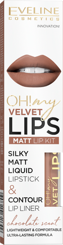 Eveline OML Silky Matt Liquid Lipstick & Contour Lip Liner 14 Choco Truffle 4,5ml