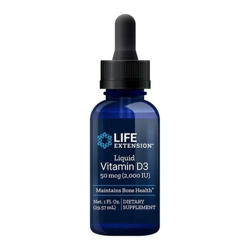Life Extension Liquid Vitamin D3 50mcg 2000 IU for Immunity and Bone Health 29ml