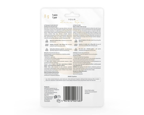 Apis Your Home Spa Extremely Concentrated Lifting Eye Pads 1 Piece