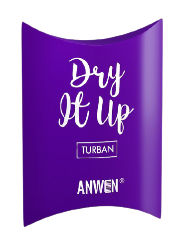 Anwen Dry it Up Turban Nocna Kuracja do Pielęgnacji Włosów o Fioletowym Kolorze 1 Sztuka