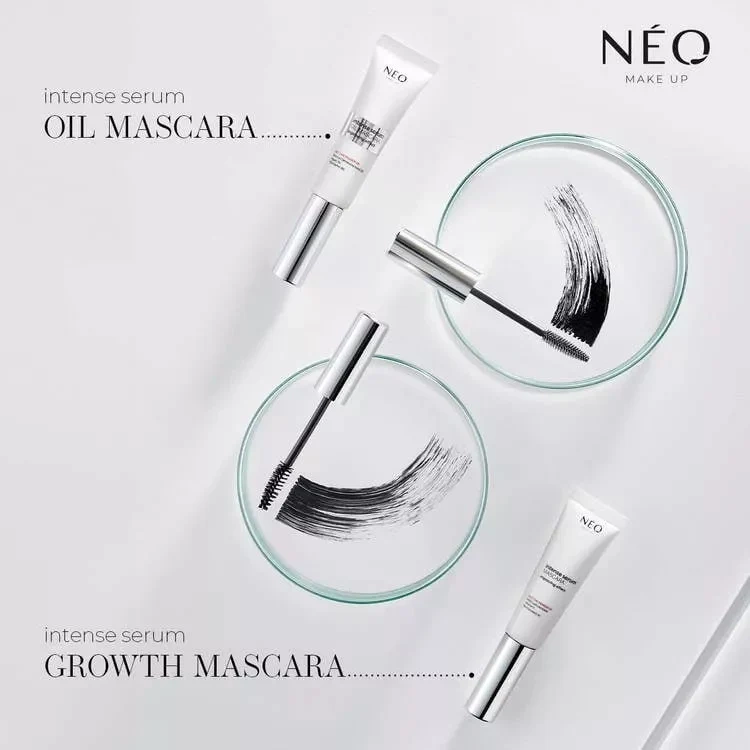 Neo Makeup Intense Serum Objętość Wydłużenie Czarny Tusz do Rzęs Stymulujący Wzrost 9ml