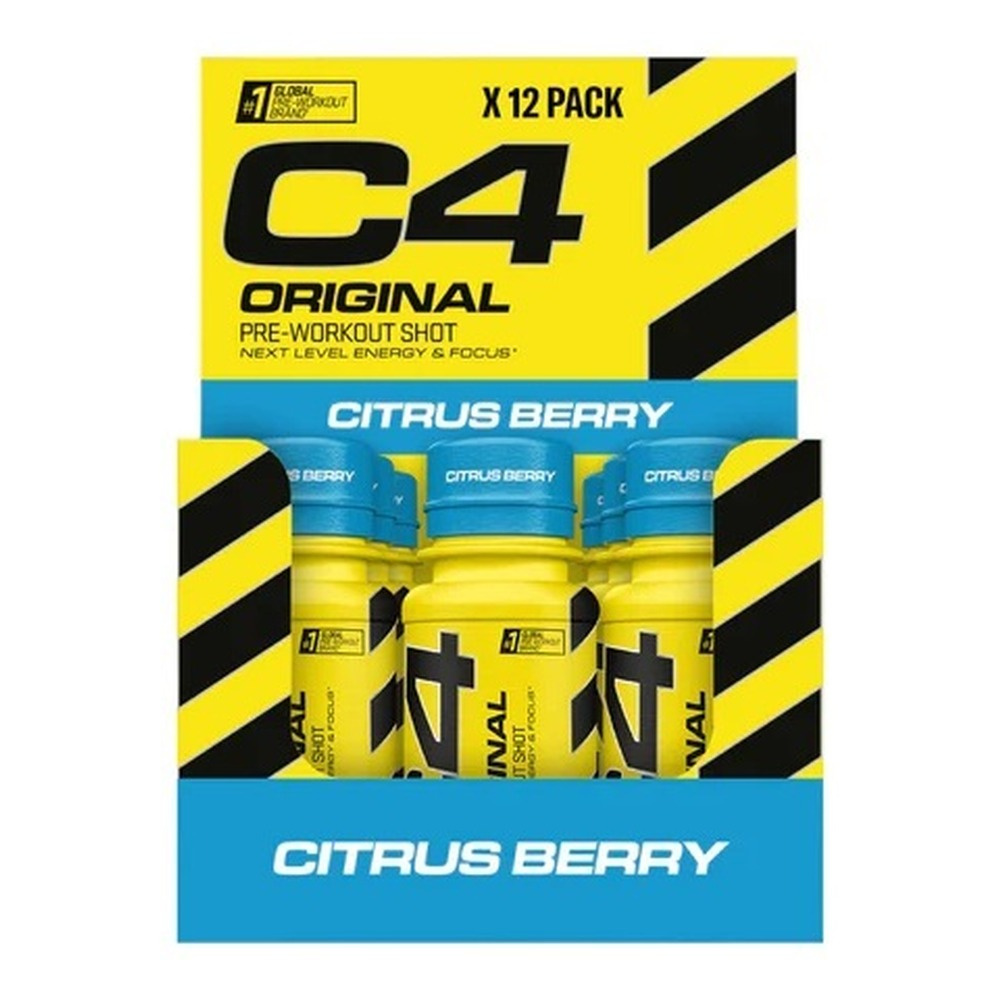 Cellucor C4 Original Pre-Workout Shot, Citrus Berry 12 x 60ml