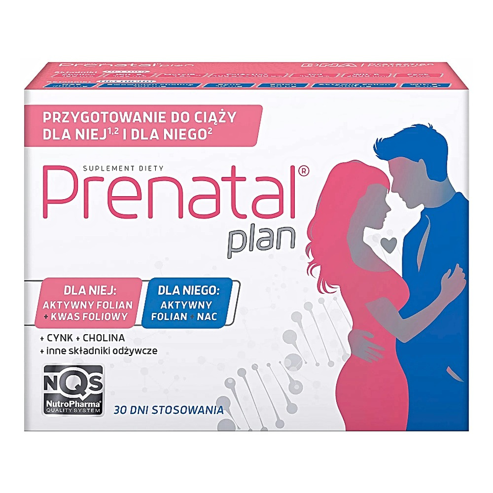 Nutro Pharma Prenatal Plan Witaminy + Minerały 30 + 30 Kapsułek