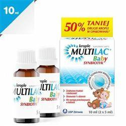 Multilac Baby Synbiotyk Krople Zwiększające Trwałość i Skuteczność 2x5ml