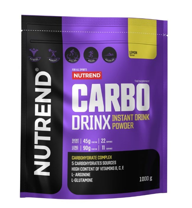Nutrend Carbodrinx Lemon Carbohydrate Drink Powder for Energy and Regeneration 1000g