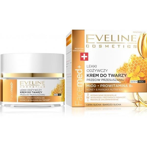 EVELINE FaceMED + Lekki Krem odżywczy przeciw przesuszaniu z miodem na dzień i noc 50ml