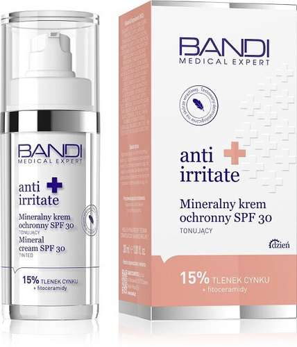 Bandi Anti Irritate Mineralny Krem Ochronny SPF30 Tonujący Baza pod Makijaż 30ml