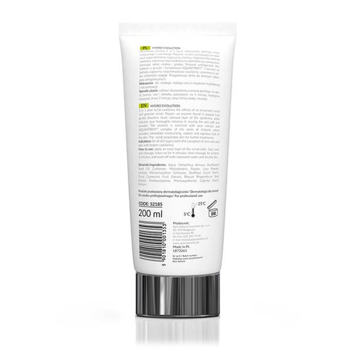 Apis Professional Hydro Evolution Enzymatyczny Peeling Gruszkowy do Twarzy z Lawą Wulkaniczną 2in1 dla Skóry Odwodnionej 200ml