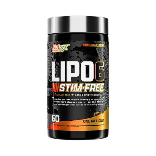 Nutrex Lipo-6 Stim-Free Spalacz Tłuszczu bez Stymulantów na Wsparcie Utraty Wagi 60 Kapsułek