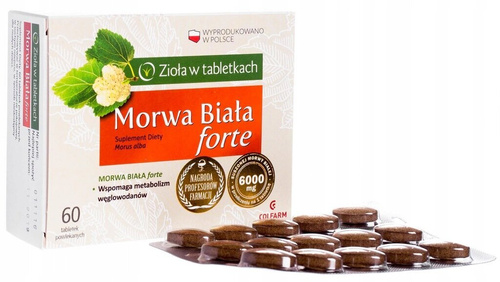 Colfarm Morwa Biała Forte Ekstrakt 600mg 60 Tabletek