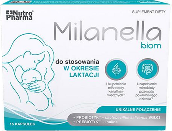 Milanella Biom do Stosowania w Czasie Laktacji 15 Kapsułek