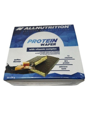 AllNutrition Protein Wafer Bar Proteinowy Wafelek Toffee 32x35g