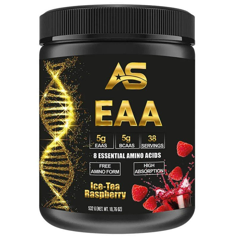 American Supps EAA Essential Amino Acids Powder for Athletes Ice-Tea Raspberry 532g