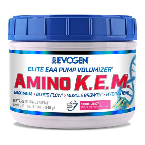Evogen Amino K.E.M. EAA Aminokwasy EAA, Kwaśne Cukierki 546g