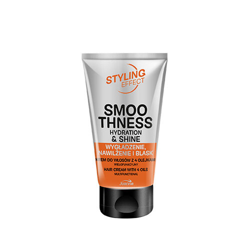 Joanna Hydration & Shine Styling Effect Wygładzający Krem do Włosów z 4 Olejkami 125g