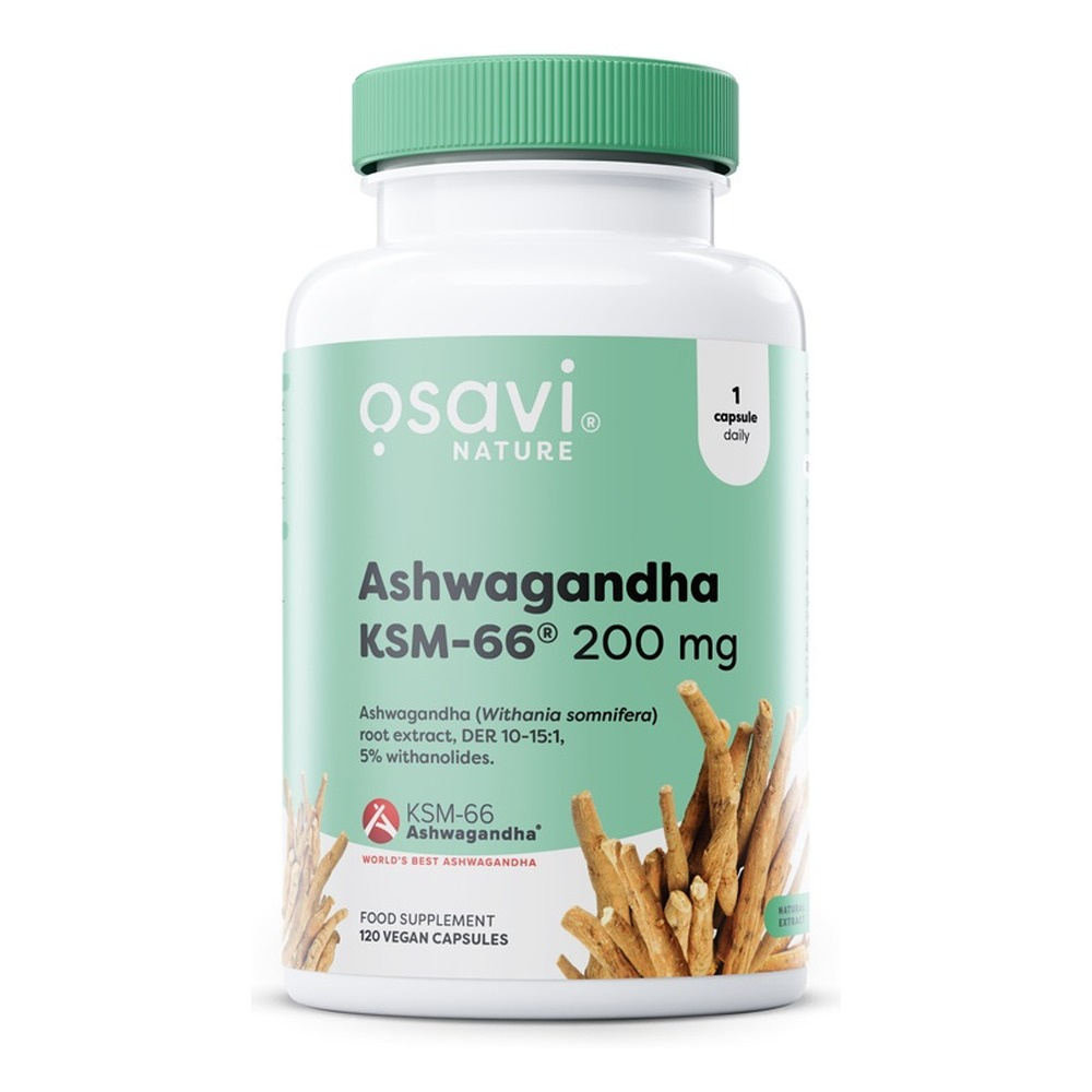 Osavi Ashwagandha KSM-66 200mg for Stress Management and Cognitive Support 120 Vegan Caps