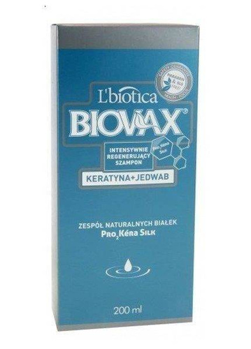 Biovax Szampon Intensywnie Regenerujący Do Włosów Keratyna+Jedwab 200ml
