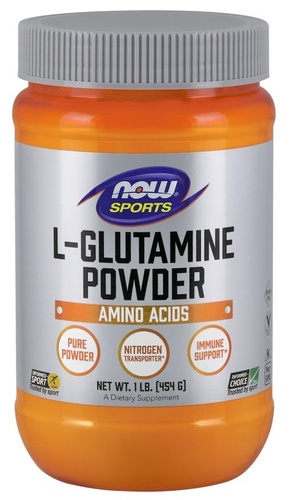 NOW Foods L-Glutamina w Proszku Regeneracja Mięśni i Wsparcie Układu Pokarmowego 454g