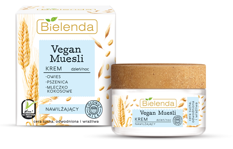 BIELENDA VEGAN MUESLI, MOISTURISING Cream oats + wheat + coconut milk, 50ml