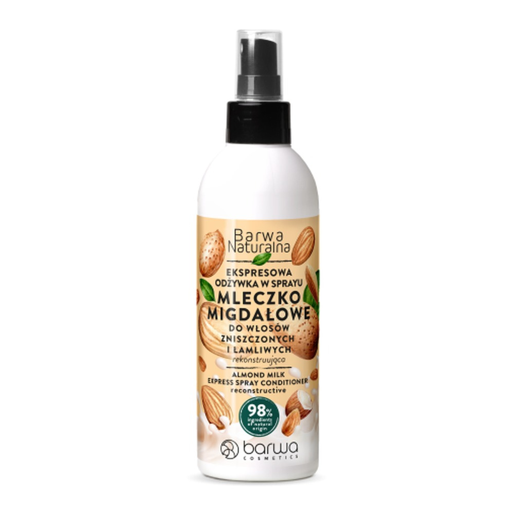 Barwa Natural Reconstructing Conditioner Almond Milk Spray for Damaged and Brittle Hair 200ml