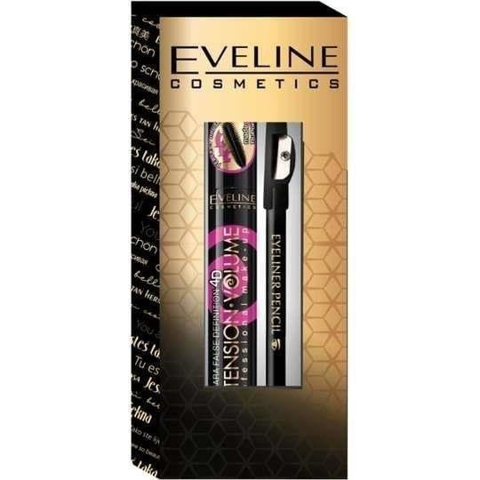 Eveleine Exclusive Edition Zestaw Extension Volume Pogrubiający Tusz do Rzęs 10ml Eyeliner Pencil 1 Sztuka
