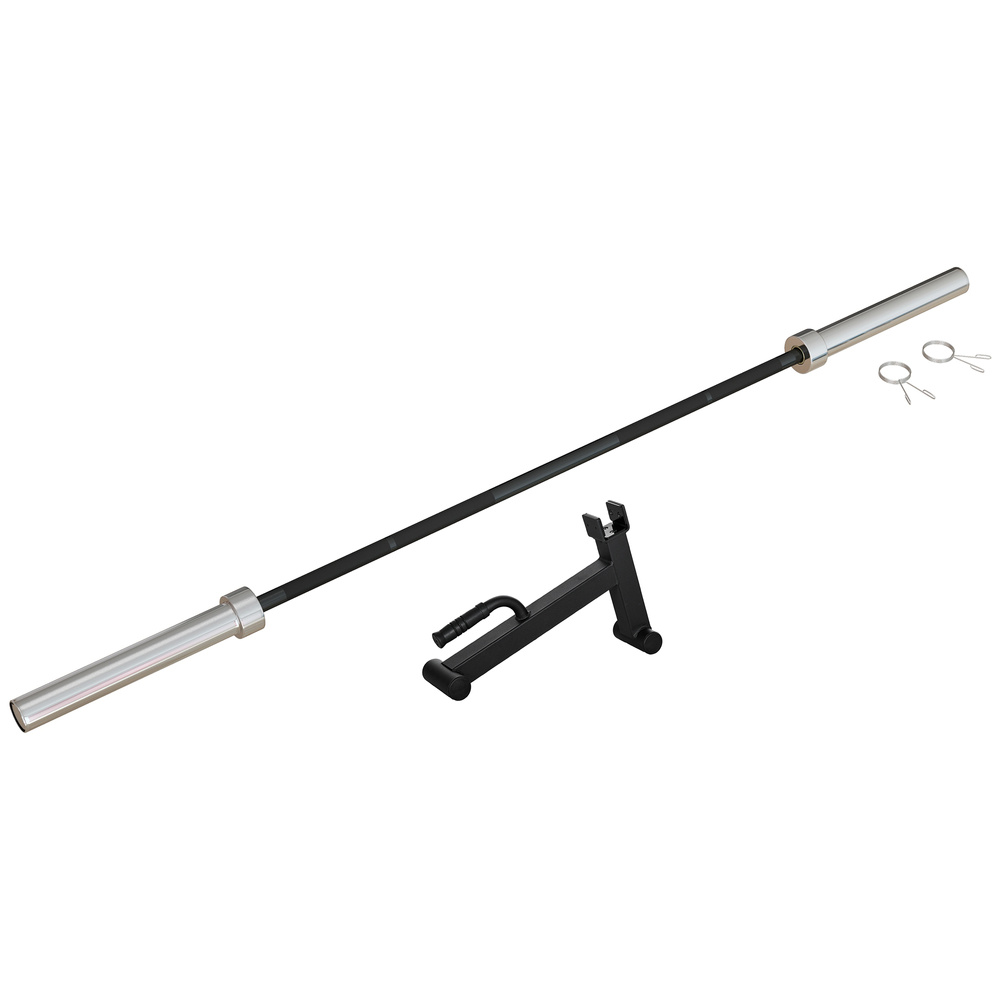 SPORTNOW 210cm Barbell Set, Barbell Bar for 5cm Weight Plates for Loading 200kg Weight Plates, for Home Gym Weight Training