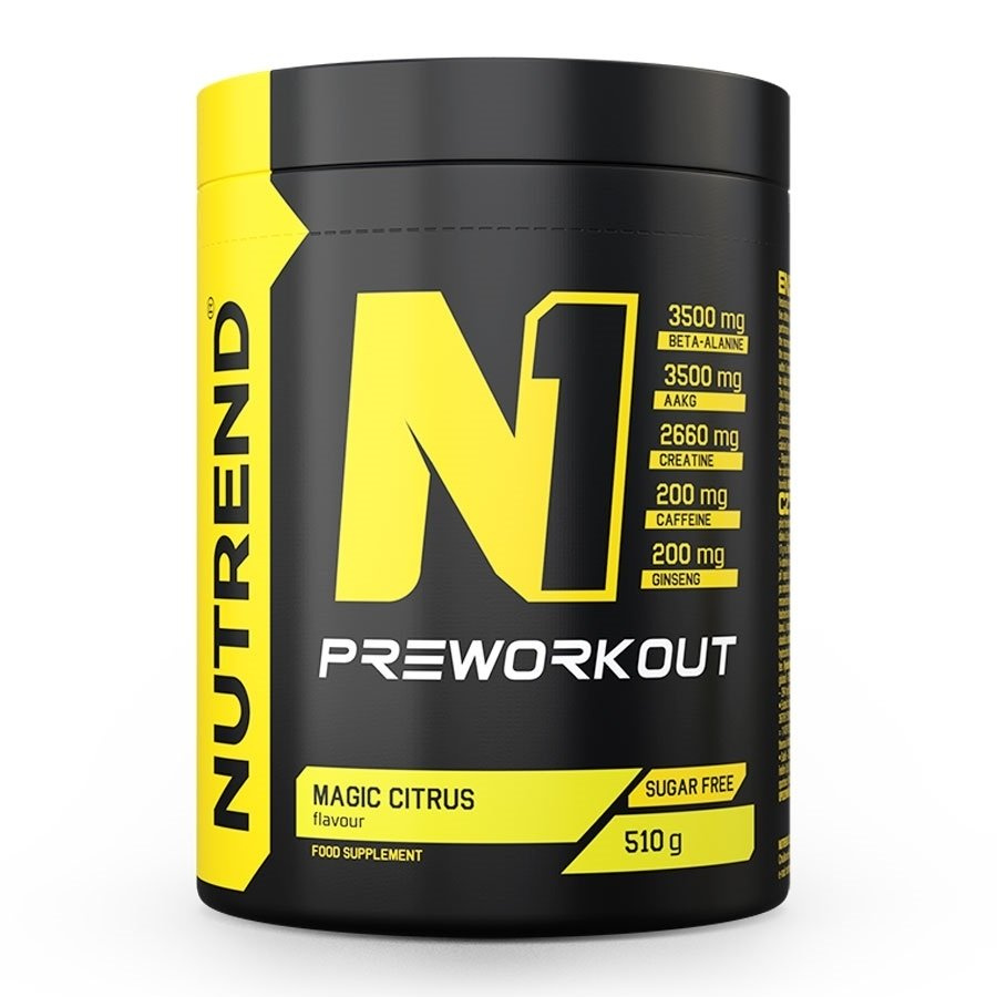 Nutrend N1 Przedtreningówka na Energię i Siłę Magiczny Cytrus 510g