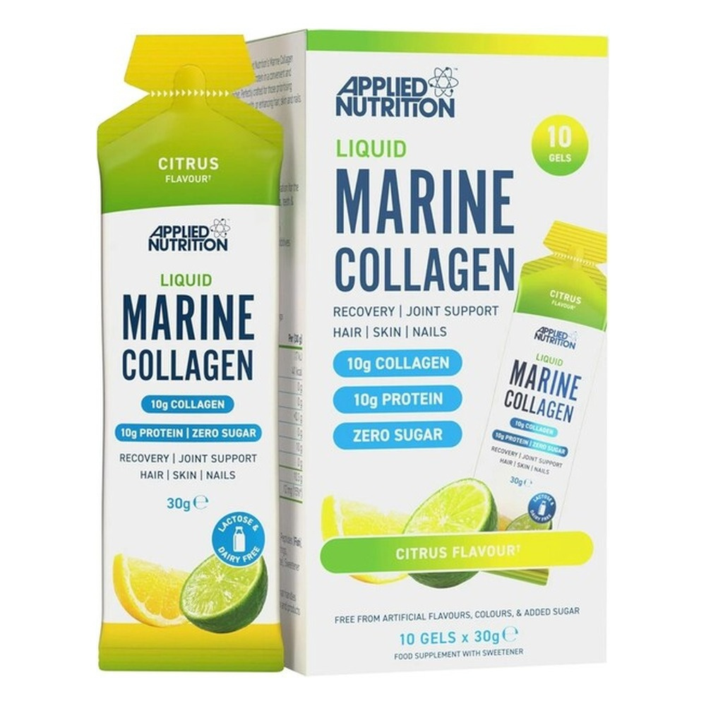 Applied Nutrition Liquid Marine Collagen Citrus For Skin Hair and Nails 10 x 30g