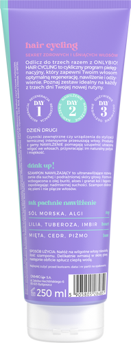 OnlyBio Hair Cycling Nawilżenie Szampon do Włosów i Skóry Głowy 250ml