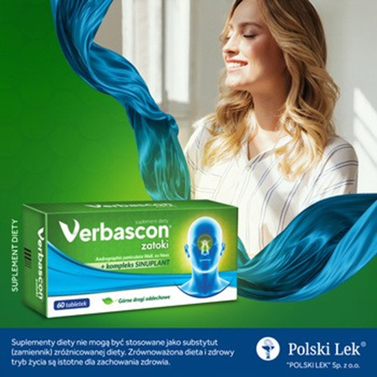 Verbascon Zatoki Wspomaga Górne Drogi Oddechowe 60 Tabletek
