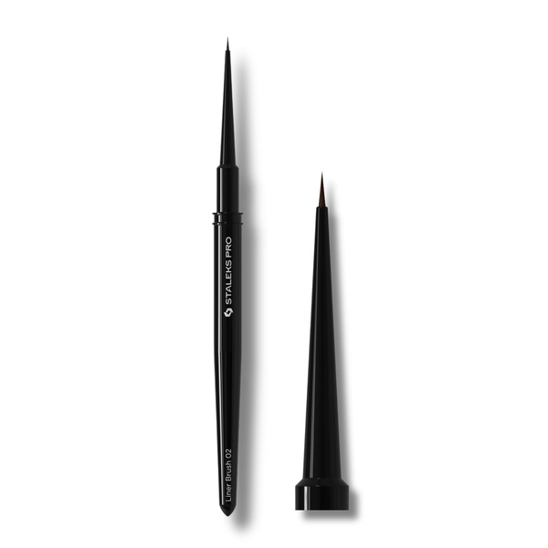 Staleks Pro Expert Brush-Liner For Nail Art Fine Detail And French Smile Lines 0.9 mm Tip Length 10 mm And 1 mm Tip Length 5–7 mm-NBE-01 (7mm)