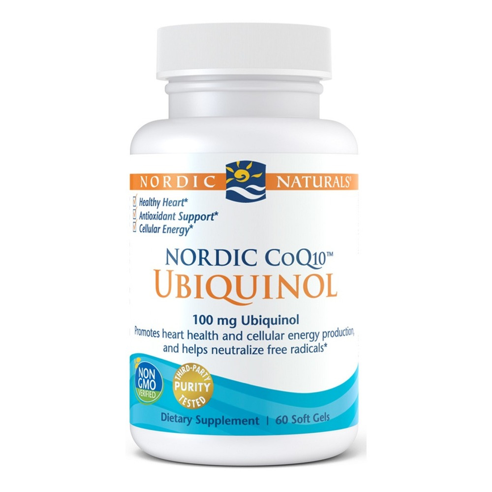 Nordic Naturals Nordic CoQ10 Ubiquinol 100mg for Energy and Antioxidant Support 60 Softgels