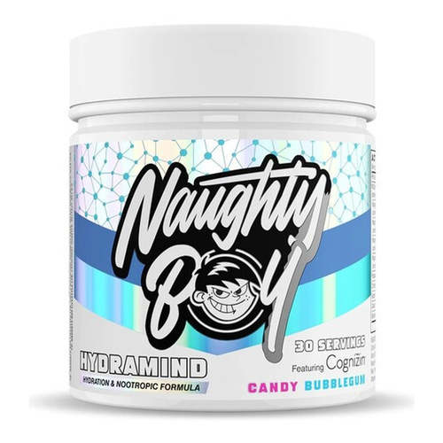 Naughty Boy Hydramind Candy Bubblegum Nootropic Hydration Supplement for Focus and Hydration 282g