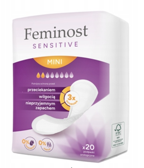 Feminost Sensitive Mini Urological Pads 20 Pieces
