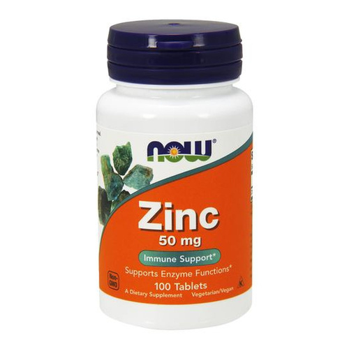 Now Foods Zinc 50mg Wspomaga Organizm 100 Tabletek