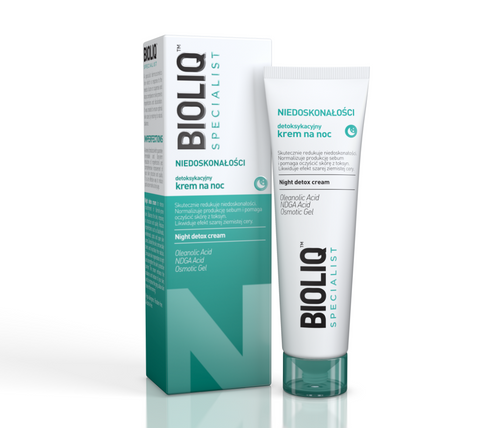 Bioliq Specialist Detoksykacyjny Krem przeciw Niedoskonałościom Skóry na Noc 30ml Best Before 31.01.27