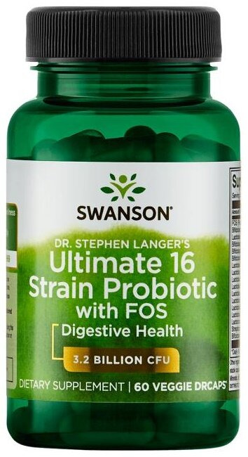Swanson Ultimate 16 Strain Probiotic 60 Capsules