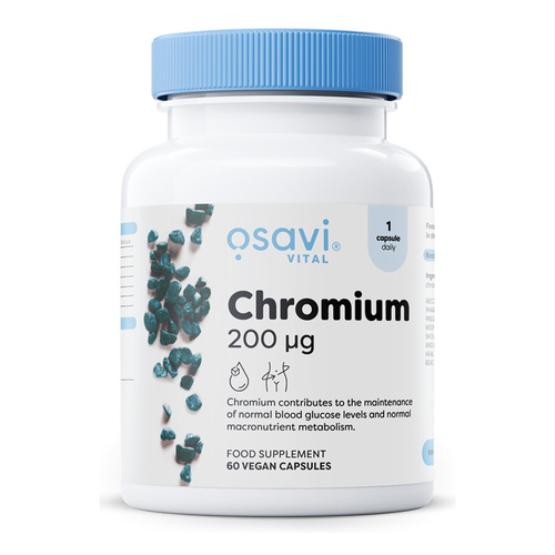 Osavi Chrom 200mcg na Prawidłowy Poziom Glukozy we Krwi 60 Wegańskich Kapsułek