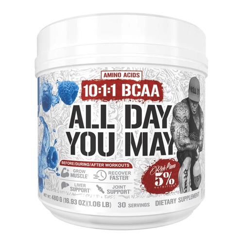 5% Nutrition AllDayYouMay Legendary Series, Niebieska malina 480g