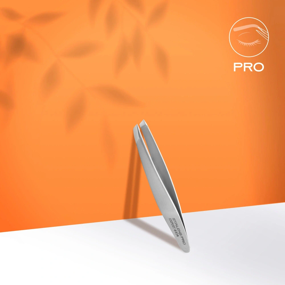 Staleks Pro Pęseta do Brwi EXPERT 61 TYPE 4 Wąska Skośna 1 Sztuka