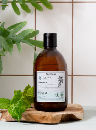 Vis Plantis Pharma Care Szampon do Włosów Przetłuszczających się Mięta i Cynk 500ml