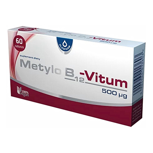 Oleofarm Metylo B12-Vitum 500µg Wsparcie Układu Nerwowego 60 Tabletek