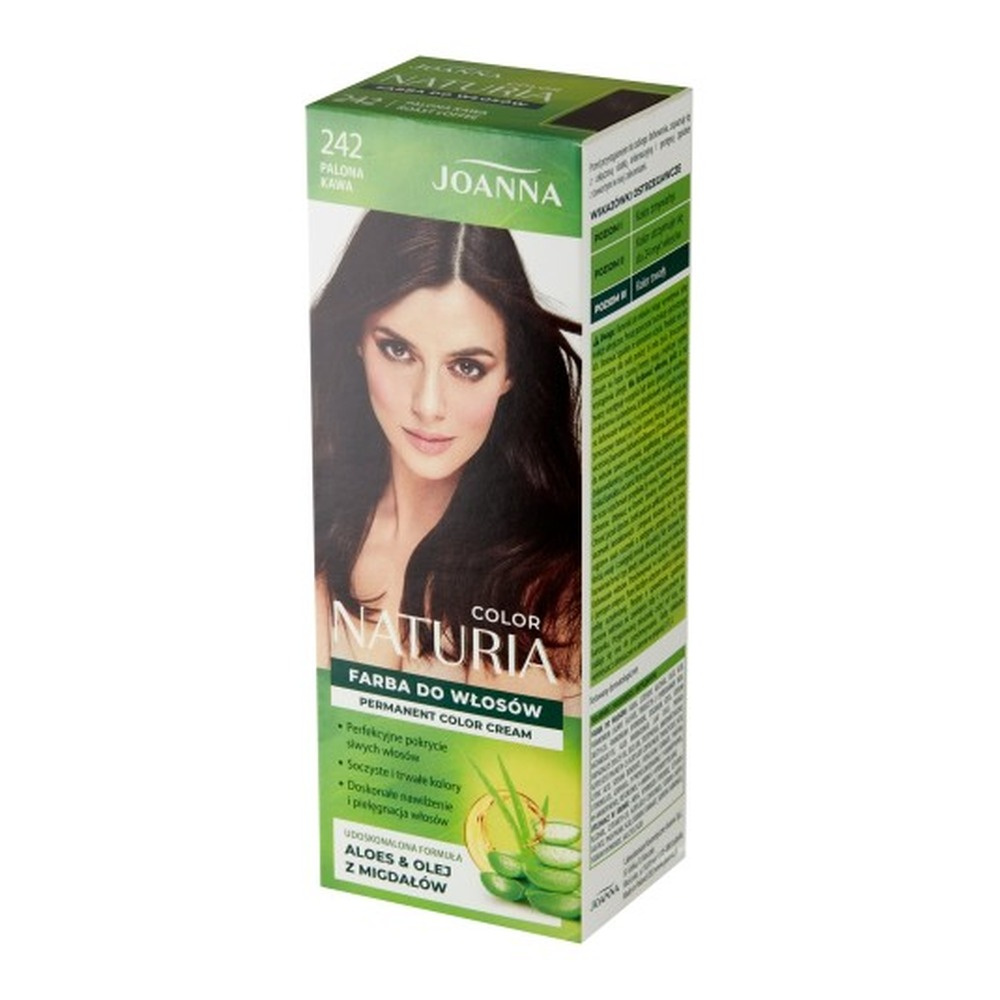 Joanna Naturia Trwały Kolor Włosów Farba Pielęgnacja Połysk Nr 242 Palona Kawa 100ml