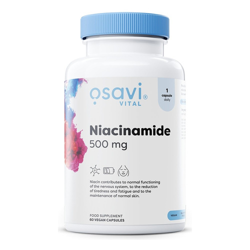 Osavi Niacinamide 500mg For Healthy Skin and Nervous System 60 Vegan Caps