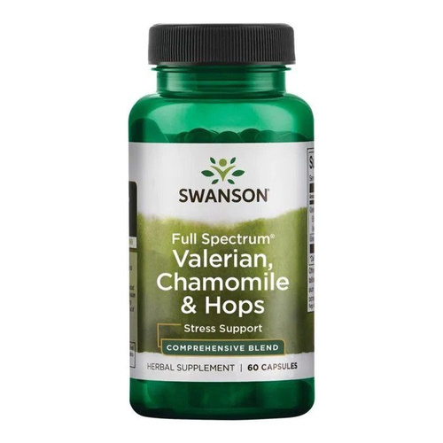 Swanson Full Spectrum Valerian Chamomile & Hops 60 Capsules