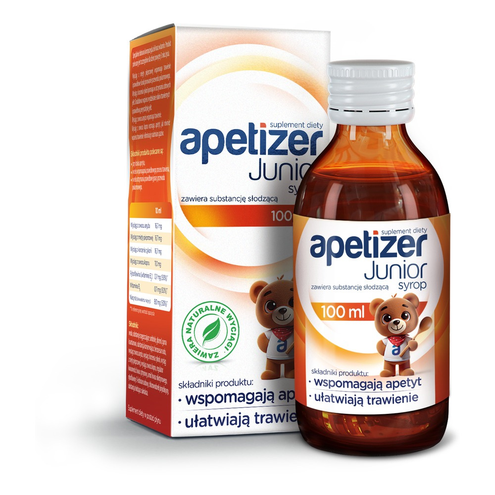 Aflofarm Apetizer Junior Syrop Wspomagający Apetyt u Dzieci powyżej 3 Roku Życia.100ml