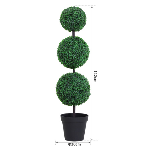 Outsunny Artificial Plants Honeysuckle Flower in Pot Fake Plants with Curved Boots for Indoor 15x15x150cm White