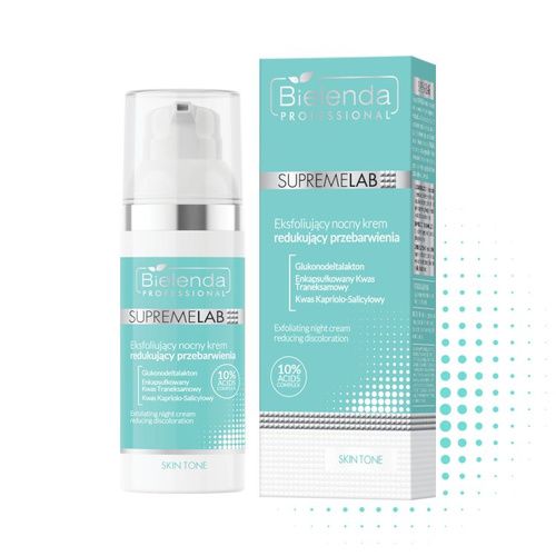Bielenda Professional Supremelab Exfoliating Night Cream to Reduce Hyperpigmentation 50ml